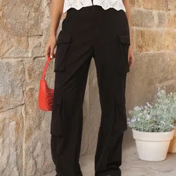 DressBerry Women Urban Utility Cargo Style Trousers-image-18