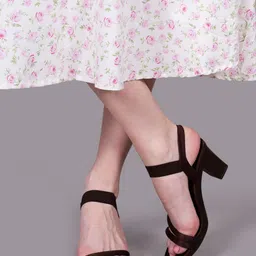 sneakers villa Open Toe Block Heels with Ankle Loop-picture-41