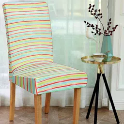 Alina decor Red & Blue Set of 6 Printed Chair Covers-image-15