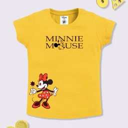 YK Disney Girls Minnie Mouse Printed Cotton T-shirt-picture-38