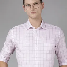 Park Avenue Men Pure Cotton Slim Fit Checked Formal Shirt-image-56