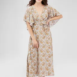 Iti Ethnic Motifs Print Flutter Sleeve Maxi Dress-picture-38