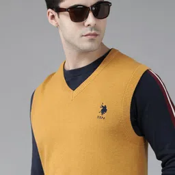 U.S. Polo Assn. Men Knitted V-Neck Sweater Vest-picture-20