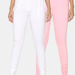 TSG Bliss Women Pack Of 2 Solid Churidar-Length Leggings-image-53