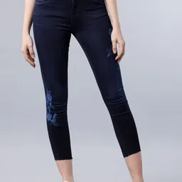 Tokyo Talkies Women Navy Blue Super Skinny Fit Mid-Rise Clean Look Stretchable Jeans-image-64