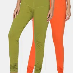 TSG Bliss Women Pack Of 2 Solid Churidar-Length Leggings-image-97