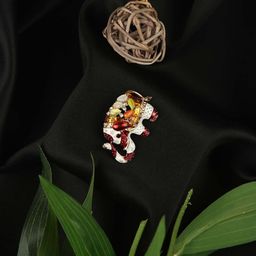 Kavove Men White Plated Alloy Brooch-picture-21