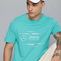 PUMA Motorsport Typography Mercedes AMG Petronas Printed Pure Cotton T-shirt-picture-32