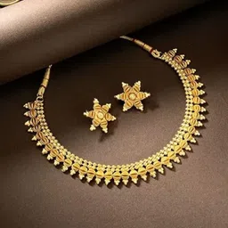 I Jewels Gold-Plated Necklace and Earrings-image-23