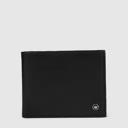 Louis Philippe Men Black Solid Two Fold Wallet-picture-2