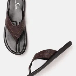 Carlton London Men Coffee Brown Basketweave Textured Comfort Sandals-picture-38