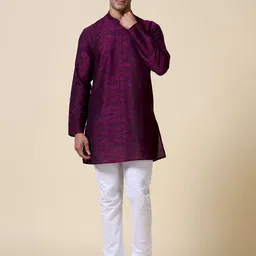 TATTVA Thread Work Band Collar Straight Kurta-picture-40