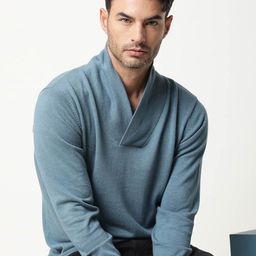 RARE RABBIT Men Blue Solid Pullover Sweater-picture-45