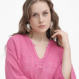 RAREISM Women A-Line Mini Fringed Dress-image-78