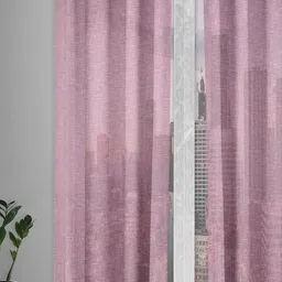 Soumya Pink Self Design Sheer Long Door Curtain-picture-36