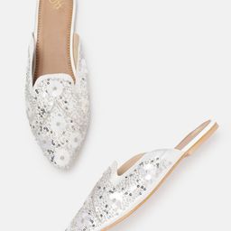 House of Pataudi Women Embellished Ethnic Mules-picture-4