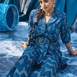 Libas Floral Printed Tunic With Palazzos Co-Ords-picture-31