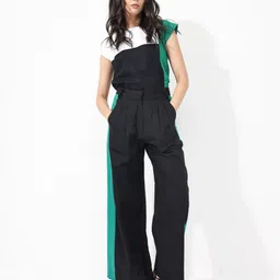RAREISM Women High-Rise Cotton Pleated Parallel Trousers-picture-24