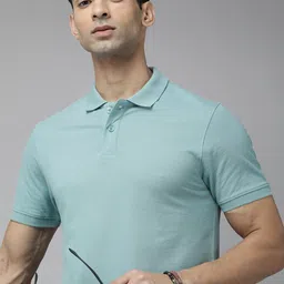 The Roadster Life Co. Men Polo Collar Pure Cotton T-shirt-image-58