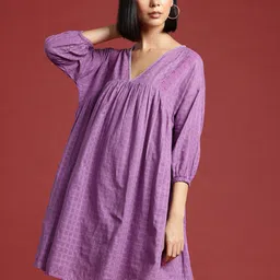 all about you Puff Sleeve Empire Dress-image-21