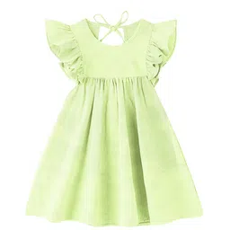 THE BABY ATELIER Girls Green Pure Cotton Nightdress-picture-26