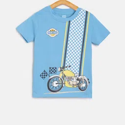 MINI KLUB Girls Blue Printed Round Neck T-shirt-picture-23