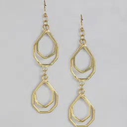 RICHEERA Gold-Plated Teardrop Shaped Drop Earrings-picture-10