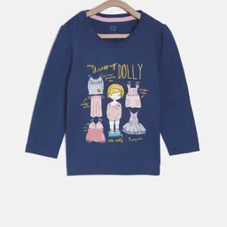 MINI KLUB Girls Navy Blue Printed Top-picture-49