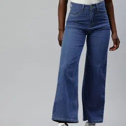 ADBUCKS Women Wide Leg High-Rise Jeans-image-83