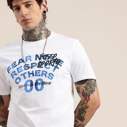 HERE&NOW Pure Cotton Typography Printed T-shirt-picture-10