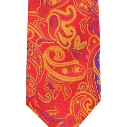 PELUCHE Orange Printed Broad Tie-picture-24