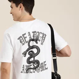 HERE&NOW Printed Drop-Shoulder Sleeves Pure Cotton T-shirt-picture-18