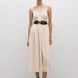 MANGO Beaded Strappy Empire Seersucker Dress-picture-1