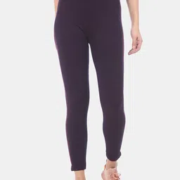Sugr Women Purple Solid Ankle-Length Leggings-picture-30
