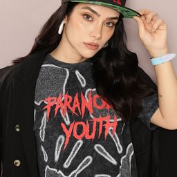 Kook N Keech Printed Drop-Shoulder Sleeves Washed Effect Pure Cotton Boxy T-shirt-picture-42