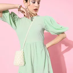 Athena Green A-Line Midi Dress-picture-10