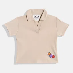 GOJI Girls Polo Collar Applique T-shirt-picture-12