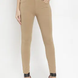 Clora Creation Women Beige Solid Jeggings - Skinny Fit-image-29