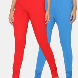 TSG Bliss Women Pack Of 2 Solid Churidar Leggings-picture-38
