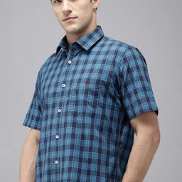 Van Heusen Sport Pure Cotton Slim Fit Opaque Checked Casual Shirt-picture-25