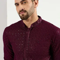 House of Pataudi Embroidered Straight Kurta-picture-27