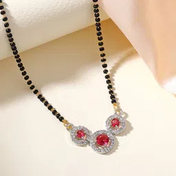 Estele Gold-Plated Crystals Mangalsutra image 1