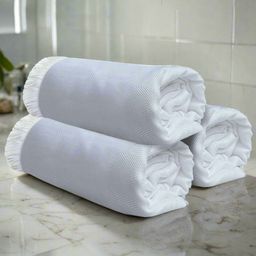 Heelium White 3 Pieces Bamboo 250 GSM Bath Towel-picture-28