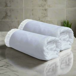 Heelium White 2 Pieces Bamboo 250 GSM Bath Towel-picture-19