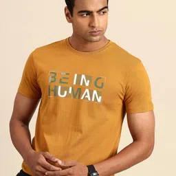 Being Human Pure Cotton Brand Logo Printed Slim Fit T-shirt-picture-19