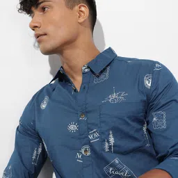The Roadster Life Co. Printed Pure Cotton Casual Shirt-image-16