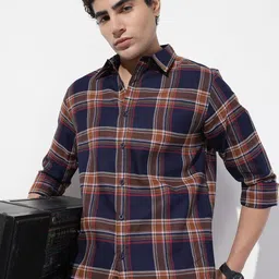 The Roadster Lifestyle Co. Men Relaxed Checked Pure Cotton Casual Shirt-picture-34