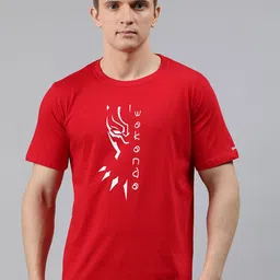 BRATMA Men Red Printed Round Neck T-shirt-picture-55