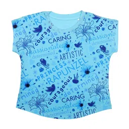 Disney by Wear Your Mind Girls Blue Princess  Printed Top-picture-45