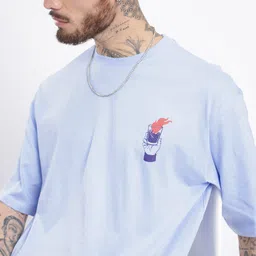 glitchez Cool Touch Minimal Printed Relaxed Fit T-shirt-picture-18